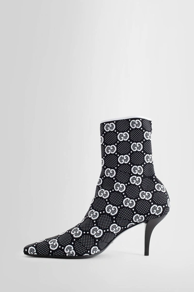 Shop Gucci Woman Black&white Boots