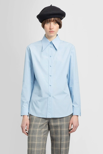 Shop Gucci Woman Blue Shirts