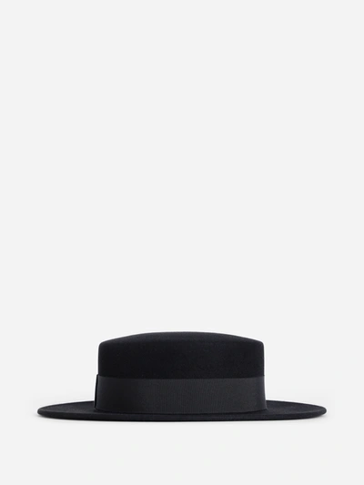 Shop Maison Michel Woman Black Hats