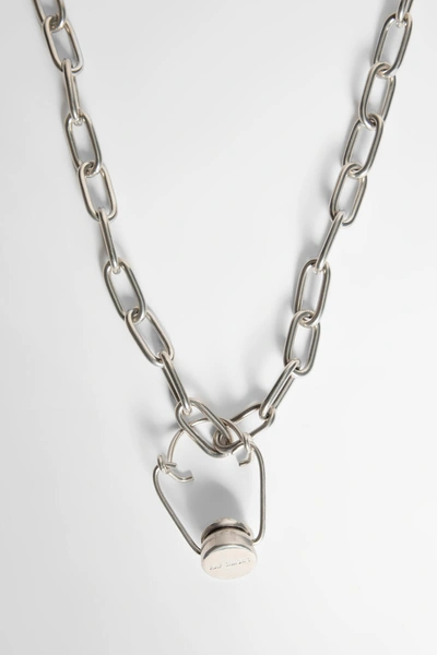 Shop Raf Simons Man Silver Necklaces