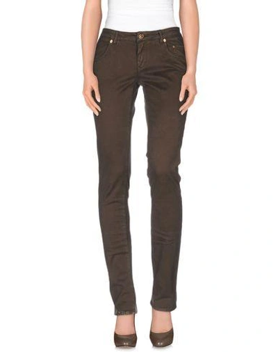 Shop Siviglia Casual Pants In Dark Brown