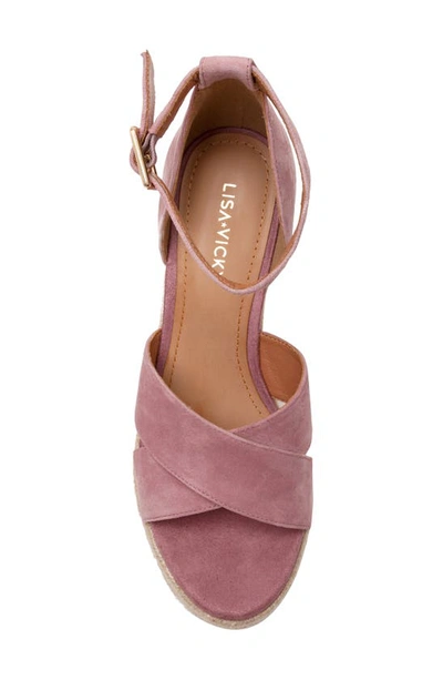 Shop Lisa Vicky Gemi Platform Wedge Sandal In Dusty Pink
