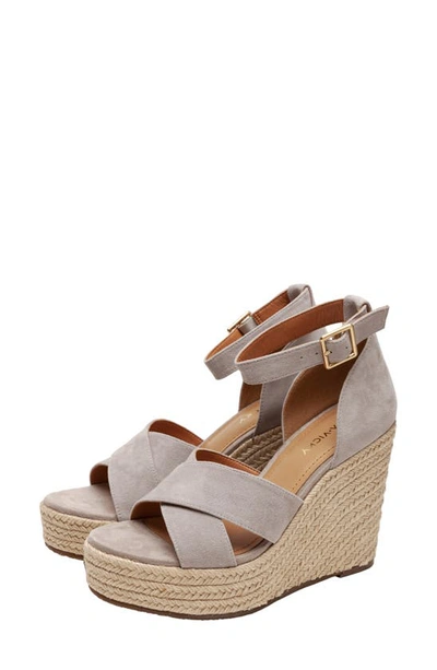 Shop Lisa Vicky Gemi Platform Wedge Sandal In Light Grey
