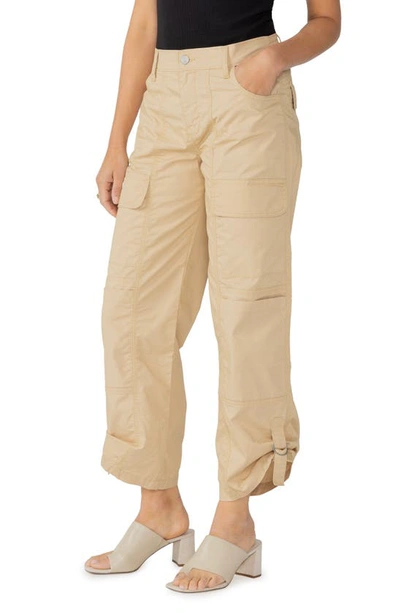 Shop Sanctuary Cali Straight Leg Crop Cargo Pants In True Khaki