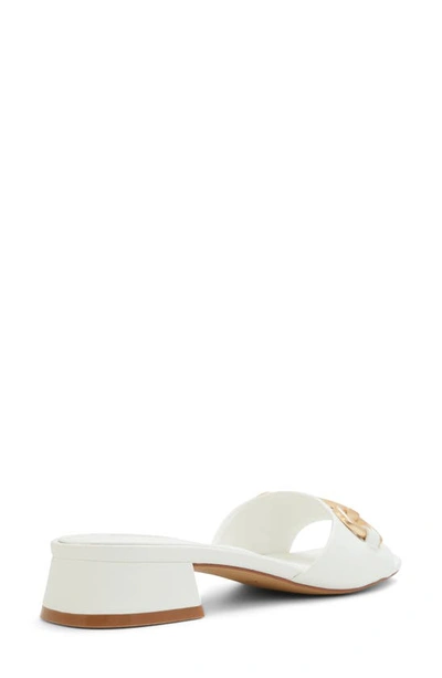 Shop Aldo Faiza Square Toe Slide Sandal In White