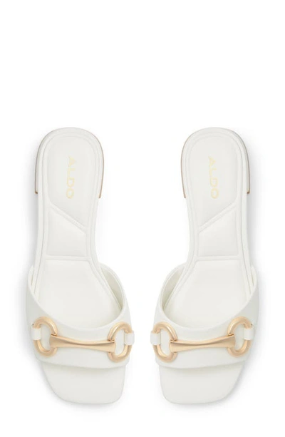 Shop Aldo Faiza Square Toe Slide Sandal In White