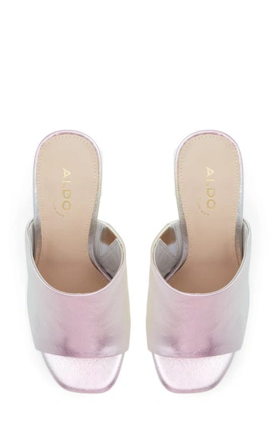 Aldo Cassey Platform Sandal In Metallic Silver