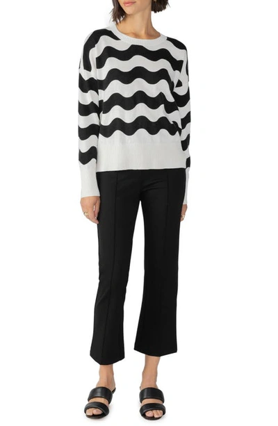Sanctuary Forever Favorite Cotton Blend Sweater In Wave Strip