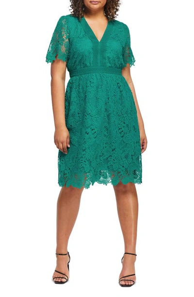 Shop Estelle Shire Lace Midi Dress In Apple