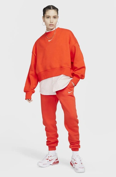 Shop Nike Sportswear Phoenix Fleece Sweatpants In Picante Red/ Sail