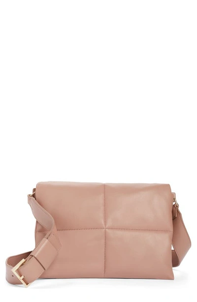 Shop Allsaints Vittoria Leather Shoulder Bag In Terracotta Pink
