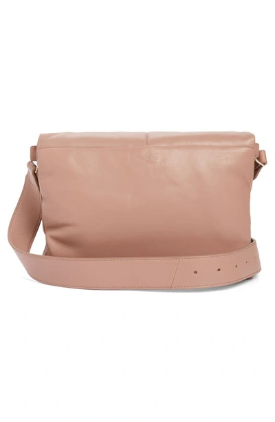 Shop Allsaints Vittoria Leather Shoulder Bag In Terracotta Pink