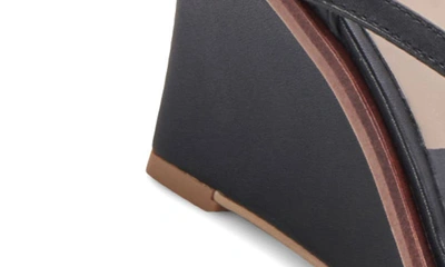 Shop Dolce Vita Gemini Ankle Strap Wedge Sandal In Black Leather