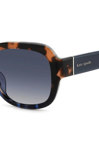 Shop Kate Spade Laynes 55mm Gradient Sunglasses In Havana Beige Blue/ Grey Shaded