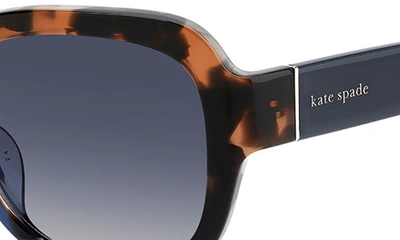 Shop Kate Spade Laynes 55mm Gradient Sunglasses In Havana Beige Blue/ Grey Shaded