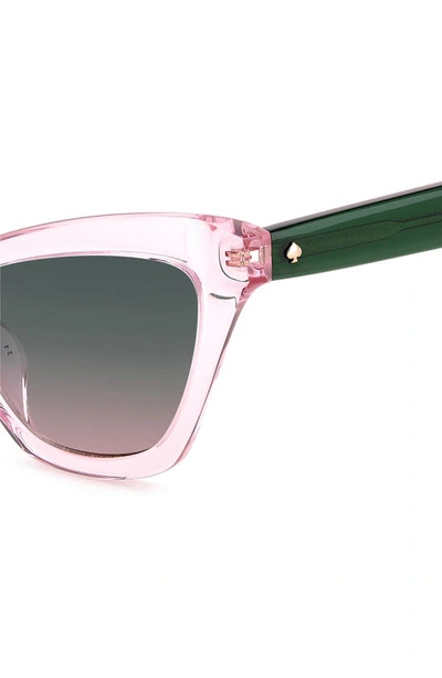 Shop Kate Spade Amelie 54mm Gradient Cat Eye Sunglasses In Pink/ Green Pink