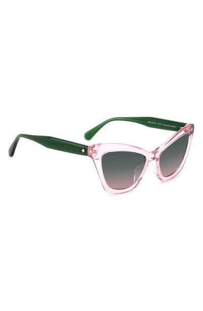 Shop Kate Spade Amelie 54mm Gradient Cat Eye Sunglasses In Pink/ Green Pink