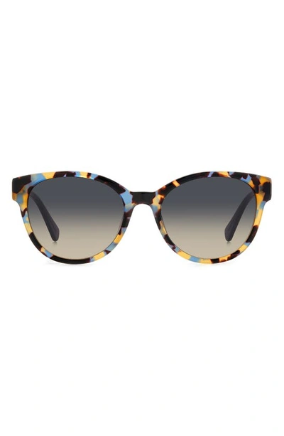 Shop Kate Spade Nathalie 55mm Gradient Round Sunglasses In Havana Multi/ Brown Ochre