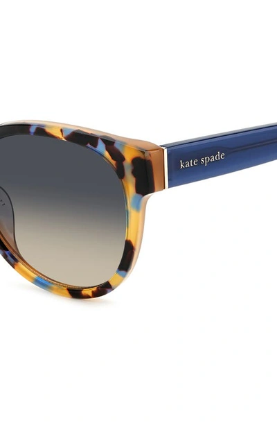 Shop Kate Spade Nathalie 55mm Gradient Round Sunglasses In Havana Multi/ Brown Ochre