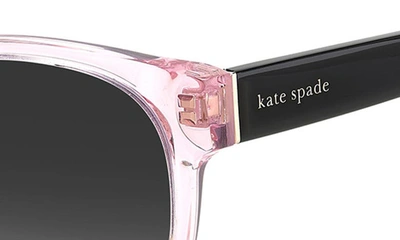 Shop Kate Spade Nathalie 55mm Gradient Round Sunglasses In Pink/ Grey Shaded