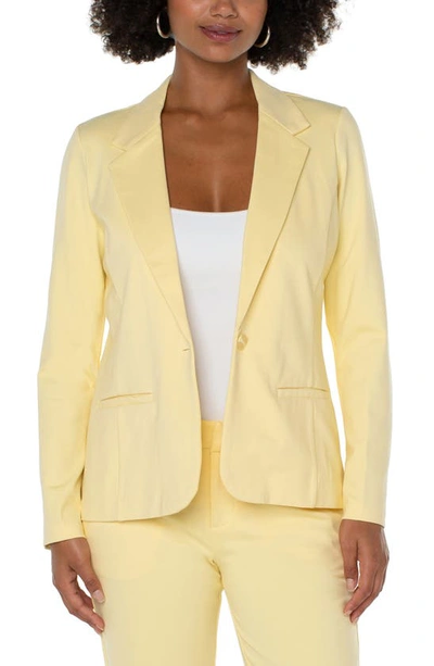 Shop Liverpool Los Angeles Liverpool Fitted Knit Blazer In Banana