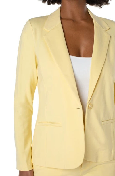 Shop Liverpool Los Angeles Liverpool Fitted Knit Blazer In Banana
