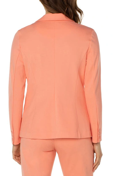 Shop Liverpool Los Angeles Liverpool Fitted Knit Blazer In Cantaloupe