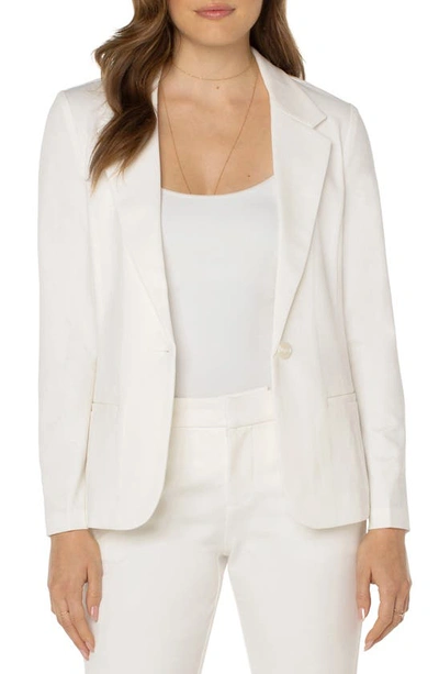 Liverpool Los Angeles Liverpool Fitted Knit Blazer In Vintage White