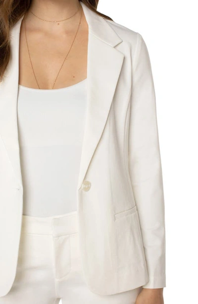 Liverpool Los Angeles Liverpool Fitted Knit Blazer In Vintage White