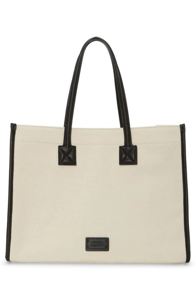 Shop Vince Camuto Saly Canvas Tote In Natural