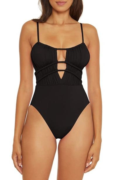Shop Becca Santorini One-piece Swimsuit In Black