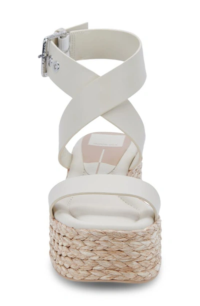 Shop Dolce Vita Cannes Espadrille Platform Sandal In Ivory Leather