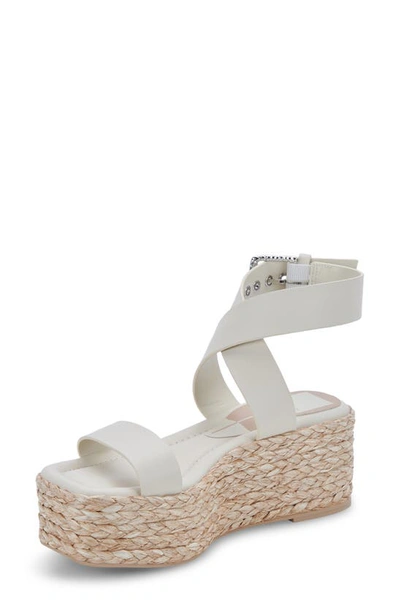 Shop Dolce Vita Cannes Espadrille Platform Sandal In Ivory Leather