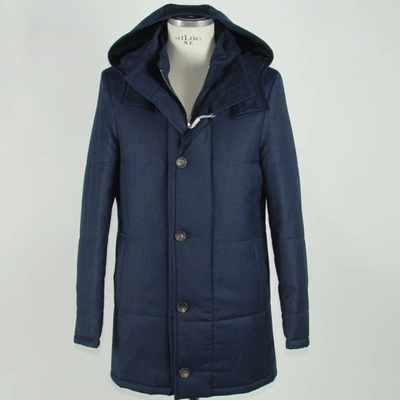 Shop Made In Italy Blue Wool Men's Jacket