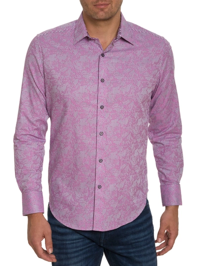 Shop Robert Graham Electric Slide Long Sleeve Button Down Shirt In Purple