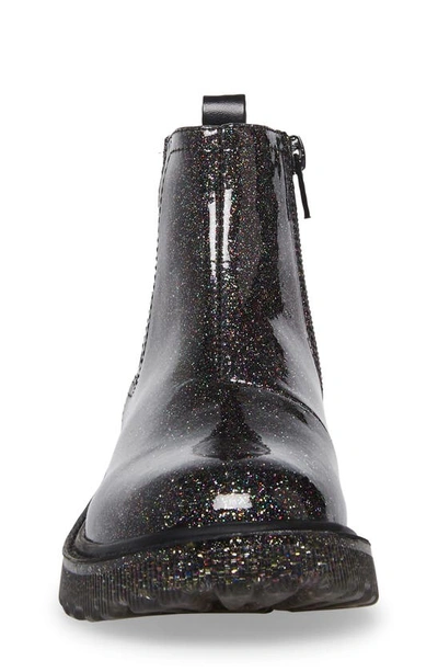 Shop Steve Madden Jcliche Glitter Chelsea Boot In Black