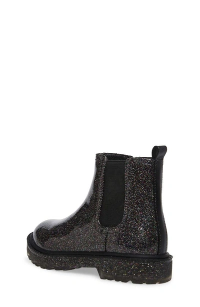 Shop Steve Madden Jcliche Glitter Chelsea Boot In Black