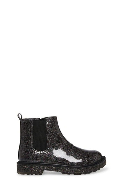 Shop Steve Madden Jcliche Glitter Chelsea Boot In Black