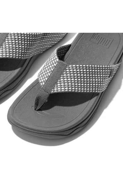 Shop Fitflop Surfa™ Flip Flop In Pewter Mix