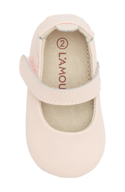 Shop L'amour Mary Jane Crib Shoe In Pink