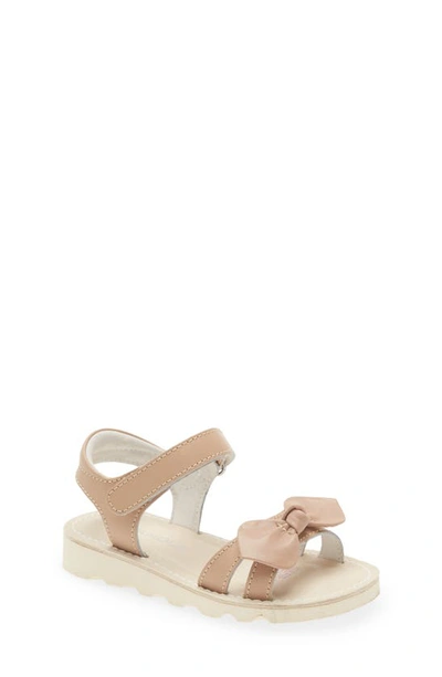Shop L'amour Kids' Leigh Bow Sandal In Latte