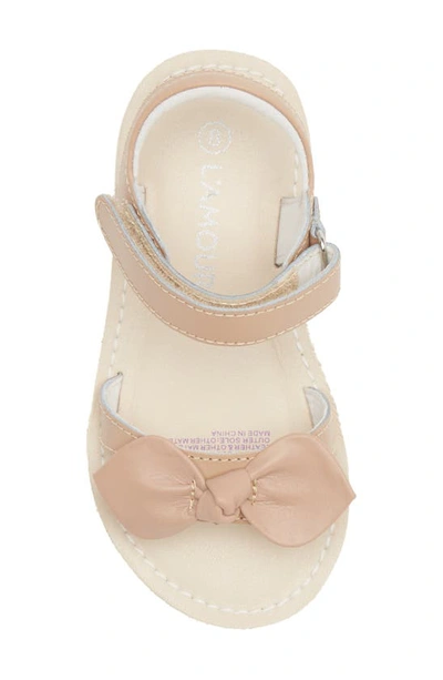 Shop L'amour Kids' Leigh Bow Sandal In Latte