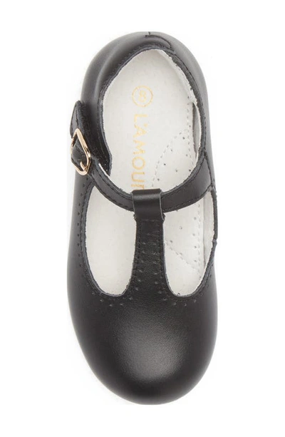 Shop L'amour Kids' Eleanor T-strap Shoe In Black