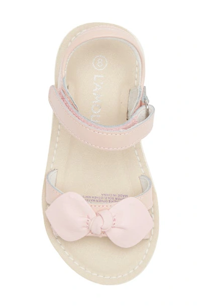 Shop L'amour Kids' Leigh Bow Sandal In Pink