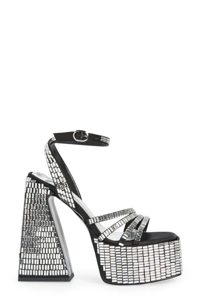 Shop Azalea Wang Katherine Ankle Strap Platform Sandal In Silver