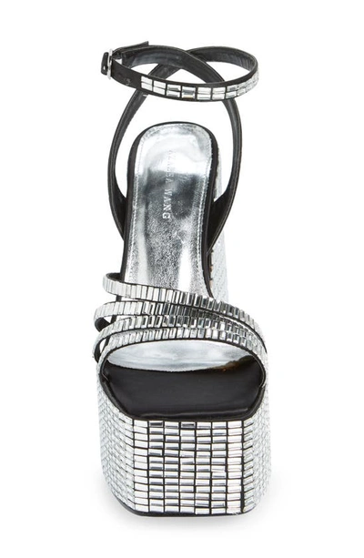 Shop Azalea Wang Katherine Ankle Strap Platform Sandal In Silver