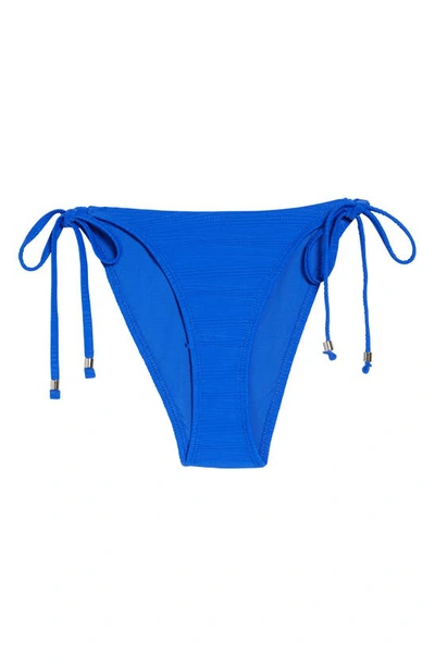 Shop Topshop Side Tie Bikini Bottoms In Medium Blue