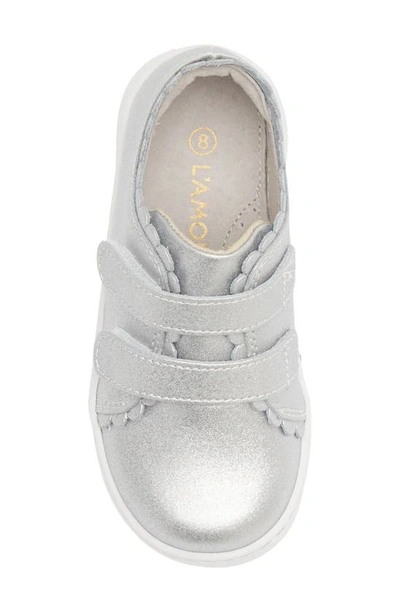 Shop L'amour Caroline Scallop Sneaker In Silver