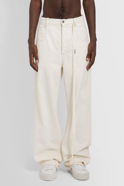 Shop Ann Demeulemeester Man Off-white Jeans