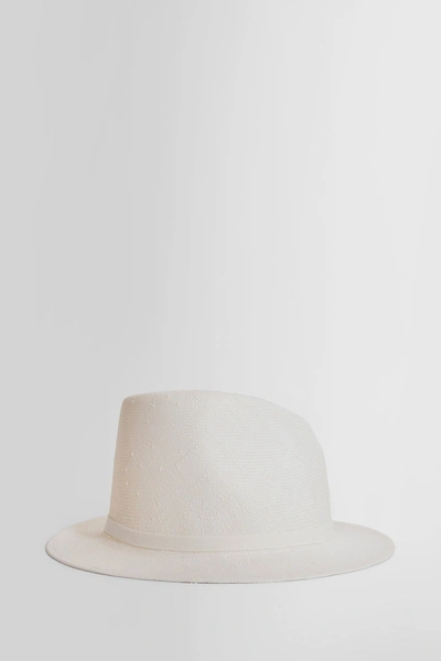 Shop Ann Demeulemeester Unisex White Hats